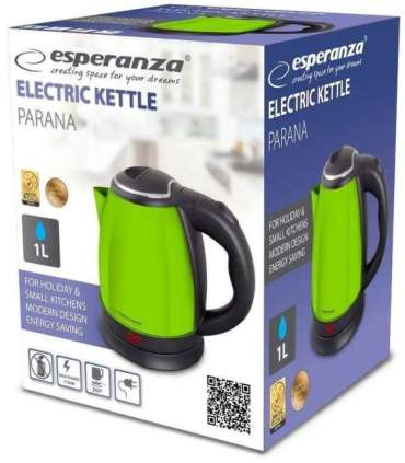 Electric kettle Victoria 1,8L stainless steel Esperanza, green