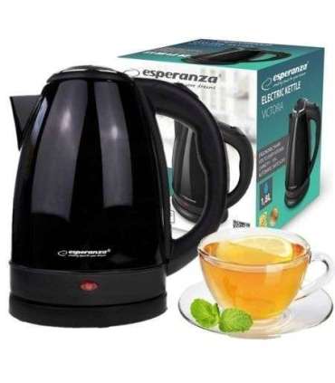 Electric kettle Victoria 1,8L stainless steel Esperanza, black