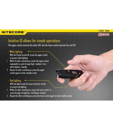FLASHLIGHT T SERIES 85 LUMENS/THUMB NITECORE
