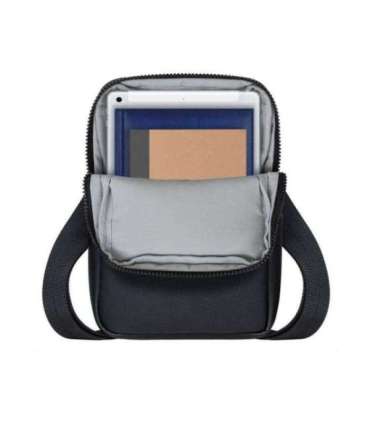 TABLET CASE CROSSBODY 8"/8810 BLACK MELANGE RIVACASE