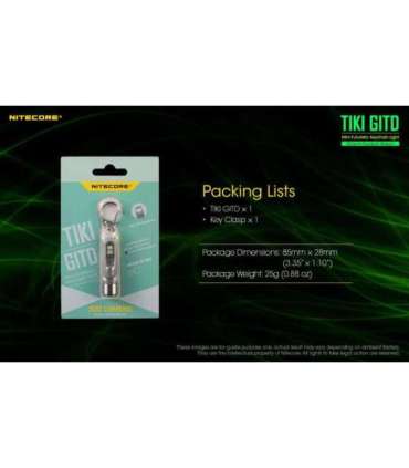 FLASHLIGHT T SERIES 300 LUMENS/TIKI GITD NITECORE