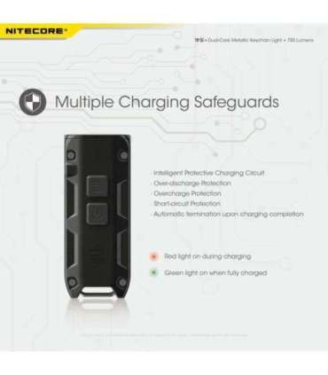 FLASHLIGHT T SERIES 700 LUMENS/TIP SE BLACK NITECORE