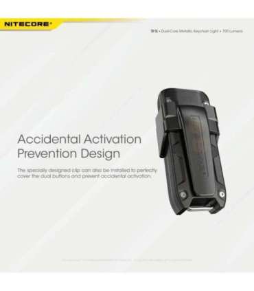 FLASHLIGHT T SERIES 700 LUMENS/TIP SE BLACK NITECORE