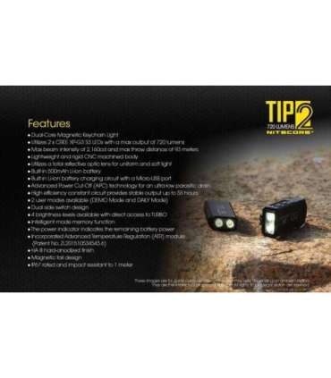 FLASHLIGHT T SERIES 720 LUMENS/TIP2 NITECORE