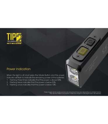 FLASHLIGHT T SERIES 720 LUMENS/TIP2 NITECORE