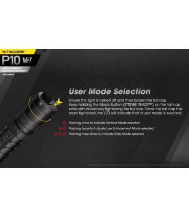 FLASHLIGHT PRECISE SERIES/1100 LUMENS P10 V2 NITECORE