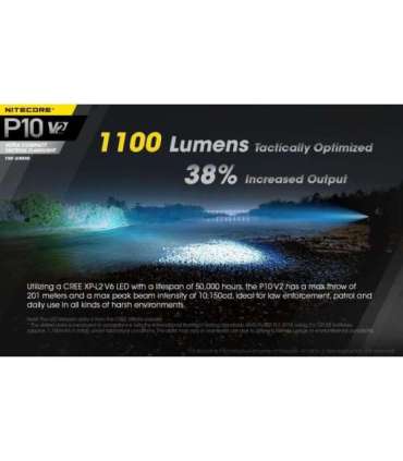 FLASHLIGHT PRECISE SERIES/1100 LUMENS P10 V2 NITECORE