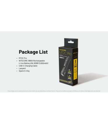 FLASHLIGHT MH SERIES/1800 LUMENS MT2C PRO NITECORE