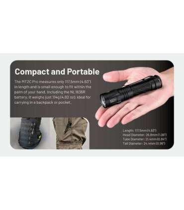 FLASHLIGHT MH SERIES/1800 LUMENS MT2C PRO NITECORE