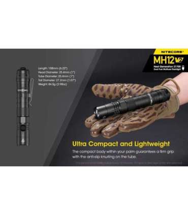FLASHLIGHT MH SERIES/1200 LUMENS MH12 V2 NITECORE