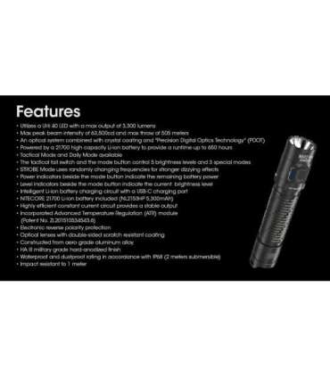 FLASHLIGHT MH SERIES/3300 LUMENS MH12 PRO NITECORE