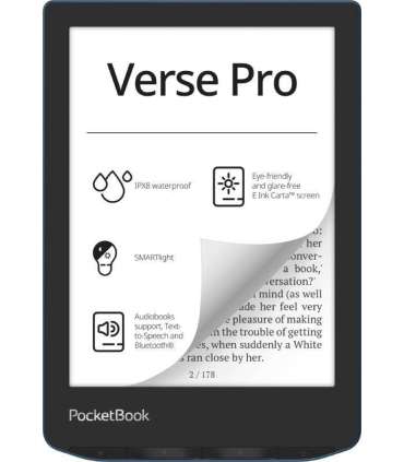 E-Reader|POCKETBOOK|Verse Pro|6"|1072x1448|1xUSB-C|Wireless LAN|Bluetooth|Azure|PB634-A-WW