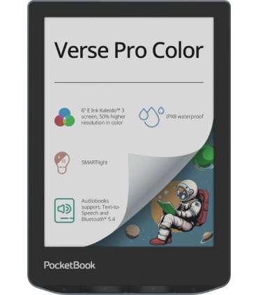 E-Reader|POCKETBOOK|Verse Pro Color|6"|1072x1448|1xUSB-C|Wireless LAN|Bluetooth|Dark Blue|PB634K3-1-WW