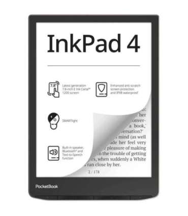 E-Reader|POCKETBOOK|InkPad 4|7.8"|1872x1404|1xAudio-Out|1xUSB-C|Micro SD|Wireless LAN|Bluetooth|PB743G-U-WW