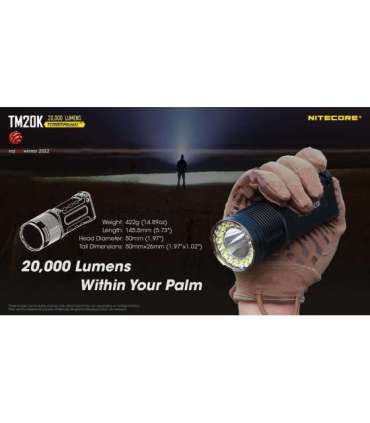 FLASHLIGHT TINY MONSTER SERIES/20000 LUMENS TM20K NITECORE