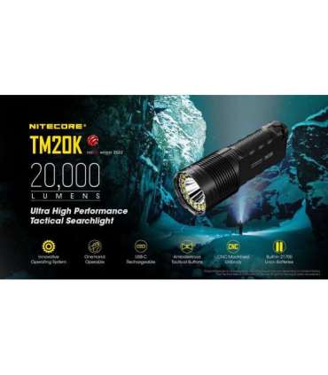FLASHLIGHT TINY MONSTER SERIES/20000 LUMENS TM20K NITECORE