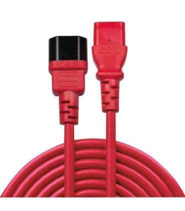 CABLE POWER IEC EXTENSION 1M/RED 30477 LINDY