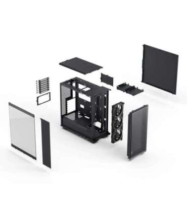 Fractal Design Case Epoch Black TG RGB Light Tint ATX Power supply included No