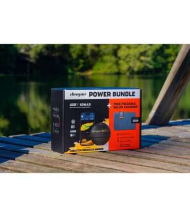 Deeper CHIRP+3 sonar +36W foldable solar charger power bundle