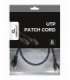 PATCH CABLE CAT6 UTP 0.25M/PP6U-0.25M/BK GEMBIRD