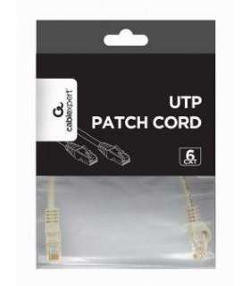 PATCH CABLE CAT6 UTP 0.25M/GREY PP6U-0.25M GEMBIRD