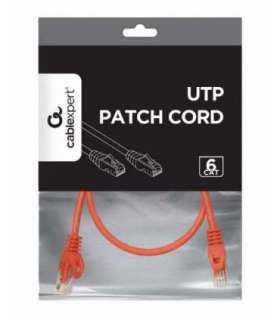 PATCH CABLE CAT6 UTP 0.5M/RED PP6U-0.5M/R GEMBIRD