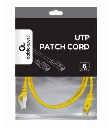 PATCH CABLE CAT6 UTP 1M/YELLOW PP6U-1M/Y GEMBIRD