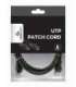 PATCH CABLE CAT6 UTP 2M/BLACK PP6U-2M/BK GEMBIRD