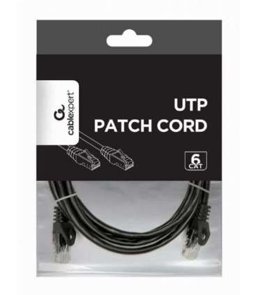 PATCH CABLE CAT6 UTP 2M/BLACK PP6U-2M/BK GEMBIRD