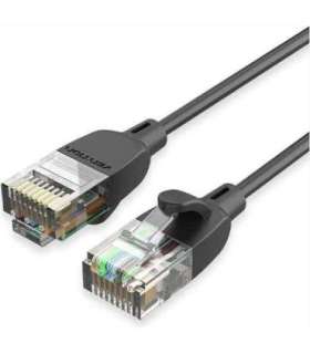 PATCH CABLE CAT.6A UTP/1.5M BLACK SLIM IBIBG VENTION