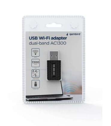 WRL ADAPTER 1300MBPS USB/DUALBAND WNP-UA1300-03 GEMBIRD