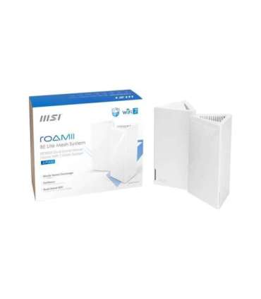 Wireless Router|MSI|2-pack|5000 Mbps|Mesh|Wi-Fi 5|Wi-Fi 6|Wi-Fi 7|IEEE 802.11a|IEEE 802.11b|IEEE 802.11g|MRBE50-2PK