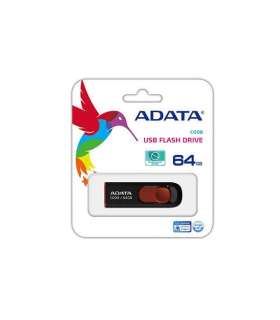MEMORY DRIVE FLASH USB2 64GB/BLACK/RED AC008-64G-RKD ADATA