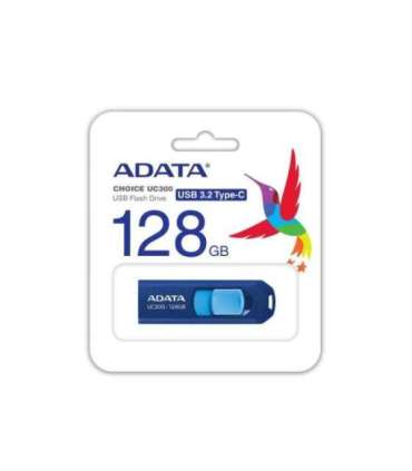 MEMORY DRIVE FLASH USB-C 128GB/ACHO-UC300-128G-RNB/BU ADATA