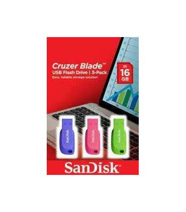 MEMORY DRIVE FLASH USB2 16GB/3PCS SDCZ50C-016G-B46T SANDISK