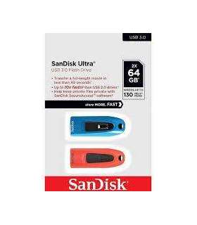 MEMORY DRIVE FLASH USB3 64GB/2PK SDCZ48-064G-G46BR2 SANDISK