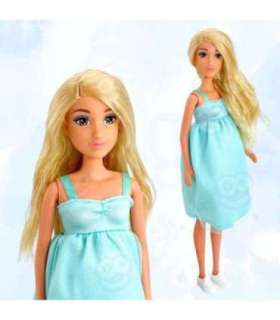 WOOPIE ROYAL Lalka Lily z Brzuszkiem w Ciąży Niemowlak Błękitna Sukienka