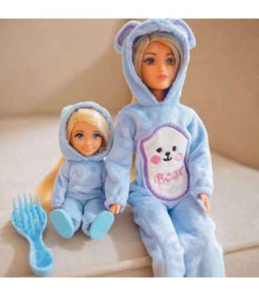 WOOPIE ROYAL Lalki Kombinezony Niebieskie Misie Zestaw 2szt.