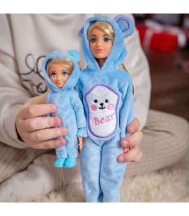 WOOPIE ROYAL Lalki Kombinezony Niebieskie Misie Zestaw 2szt.