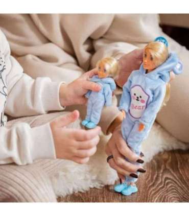 WOOPIE ROYAL Lalki Kombinezony Niebieskie Misie Zestaw 2szt.