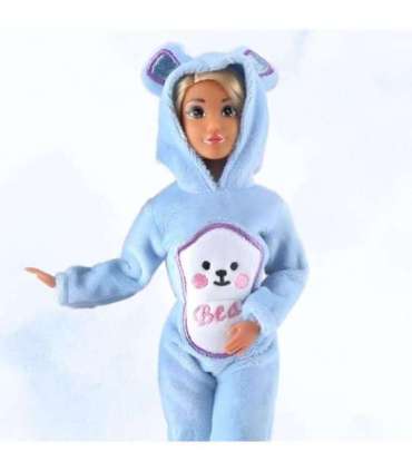 WOOPIE ROYAL Lalki Kombinezony Niebieskie Misie Zestaw 2szt.