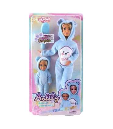 WOOPIE ROYAL Lalki Kombinezony Niebieskie Misie Zestaw 2szt.