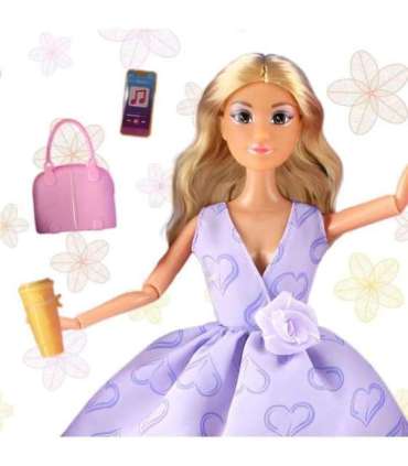 WOOPIE ROYAL Lalka Lily Długie Blond Włosy 30 cm Lawendowa Suknia Akcesoria