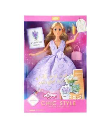 WOOPIE ROYAL Lalka Lily Długie Blond Włosy 30 cm Lawendowa Suknia Akcesoria