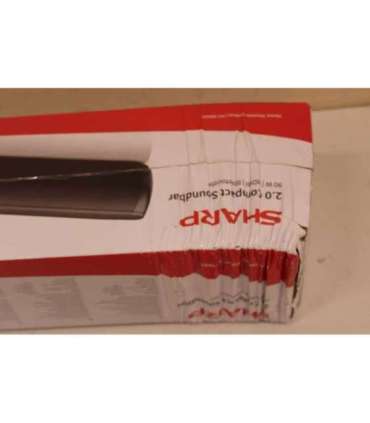 SALE OUT. Sharp HT-SB107 2.0 Compact Soundbar for TV up to 32", HDMI ARC/CEC, Aux-in, Optical, Bluetooth, 65cm, Gloss