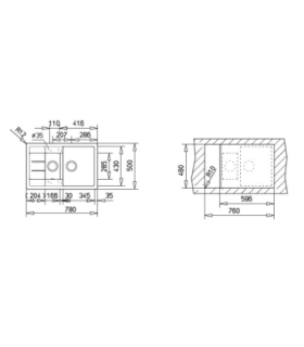 Sink Astral 60B-TG white