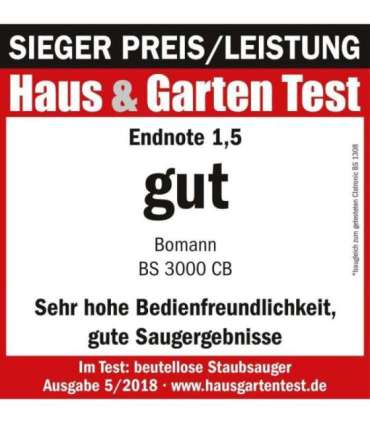 Tolmuimeja Bomann BS3000CBR, punane