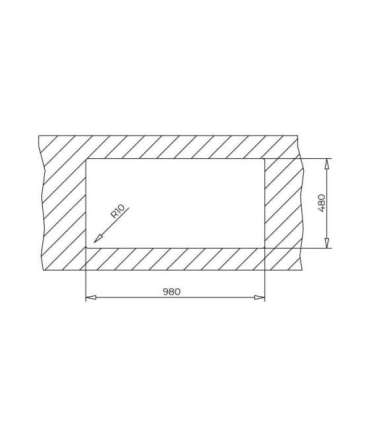 Valamu Teka Stone 60B TG alumiinium