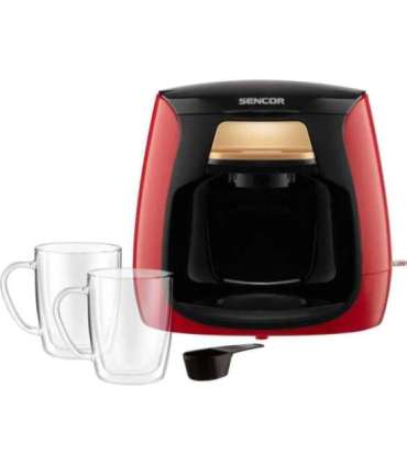 Kohvimasin kahele tassile Sencor SCE2101RD, punane