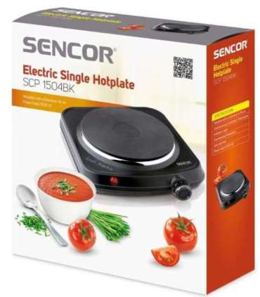 Single cooking plate Sencor, black